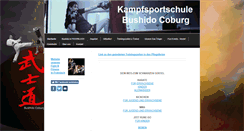 Desktop Screenshot of kampfsportschule-bushidocoburg.de
